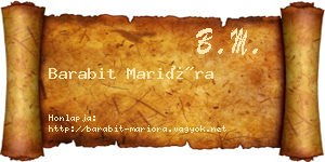 Barabit Marióra névjegykártya